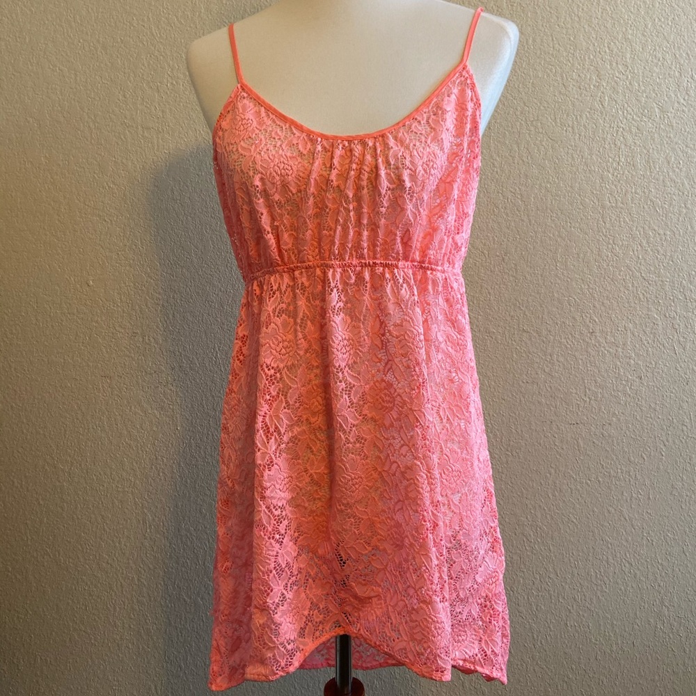 ❤️ Victoria’s Secret Coral Lace Swim Cover-up